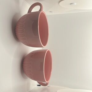 Two pink ikea tea cups